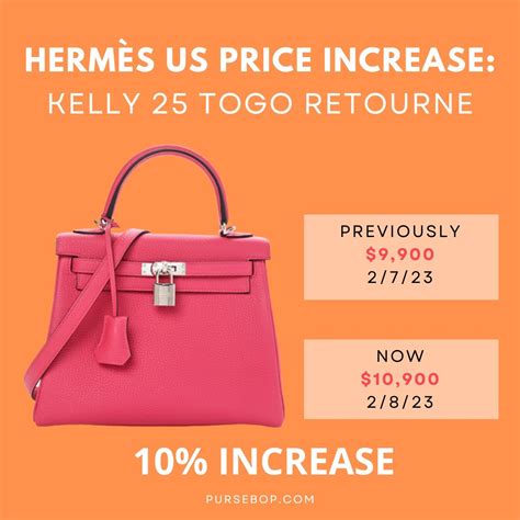 kelly paradise bag price|hermes kelly bag price increase.